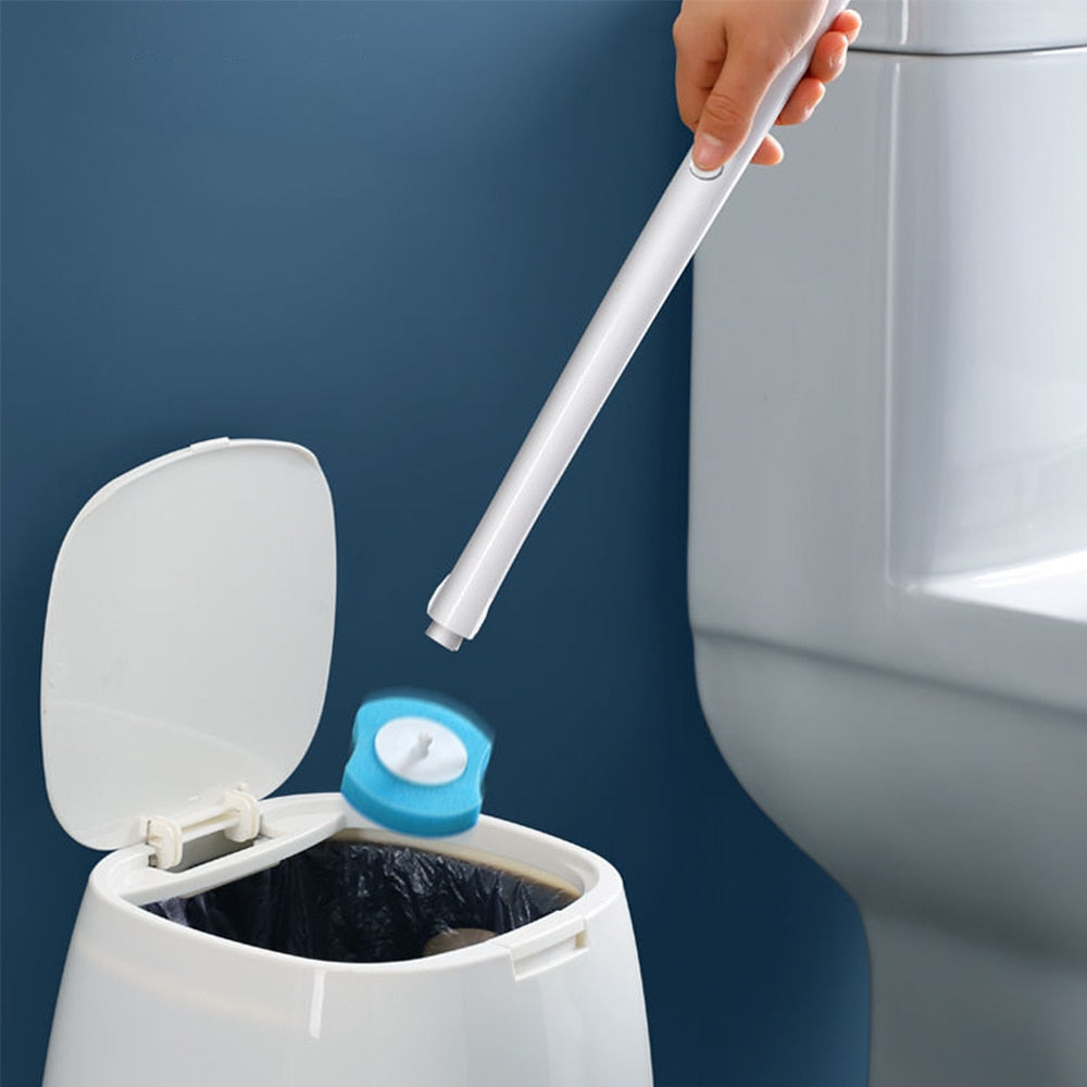 Toilet Cleaning System with Disposable Brushes - FreshFindz