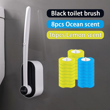 Toilet Cleaning System with Disposable Brushes - FreshFindz